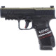 Canik Mete MC9LS CA Compliant 9mm, 3.6" Barrel, Black Serrated, Picatinny Rail, Backstrap Grip, 10rd