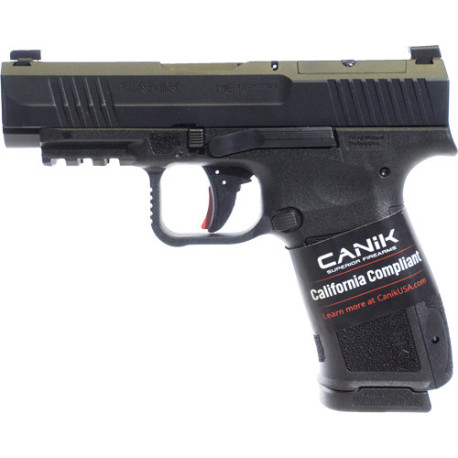 Canik Mete MC9LS CA Compliant 9mm, 3.6" Barrel, Black Serrated, Picatinny Rail, Backstrap Grip, 10rd