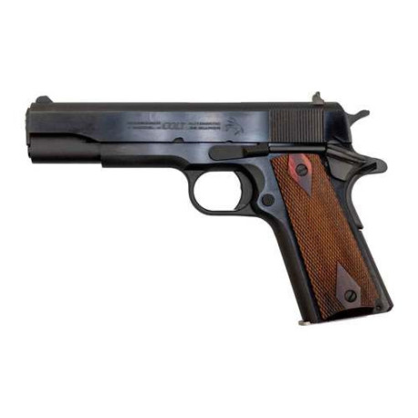 Colt 1911 Government .38 Super, 5" Barrel, Wood Grips, Blued, 9rd