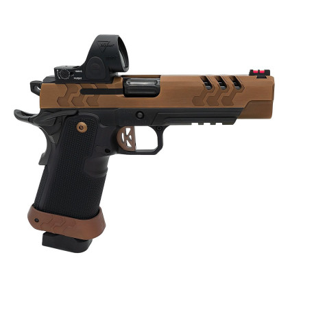 Kimber 2K11 Target 9mm, 5" Barrel, High Polished Coyote PVD, Steel Frame, Trijicon SRO, 20rd