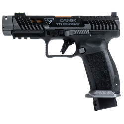 Canik TTI Combat Smoke 9mm, 4.6" Compensated Barrel, Optics Ready, 18rd