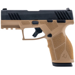 Taurus GX2 9mm, 3.38" Barrel, Tan-Black, Adj Rear Sight, 2x13rd Mags