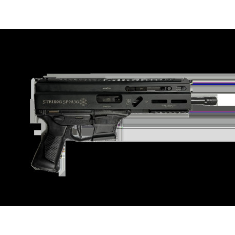 Grand Power Stribog SP9A3G 9mm 8" Black, SB Tactical Brace, 3xGlock-style Mags, 33rd