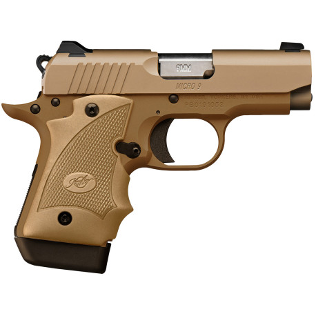 Kimber Micro 9 MC TP 9mm, 3.15", Desert Range, Gray Desert Tan Grip, 7rd