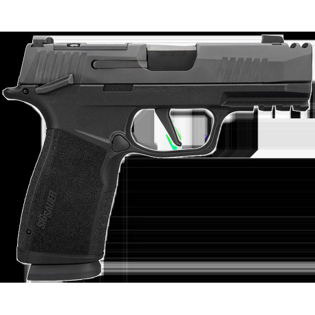 Sig P365-XMacro Comp Calif Compliant 9mm, 3.1" Barrel, Nitron Black, Comp, 2x10rd