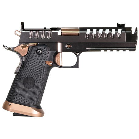 Watchtower Apache DS 9mm, 4.6" Threaded Barrel, Graphite, Copper Accents, Optic Ready, 21rd