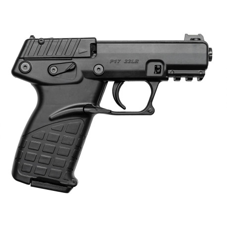 Kel-Tec P17 22 LR, 3.8" Threaded Barrel, Black, Fiber Optic Sight, 10rd