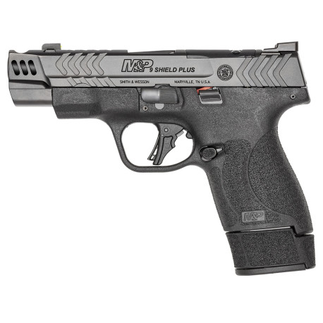 Smith & Wesson M&P9 Shield Plus 9mm, 4" Barrel, Black, Optic Ready, NMS, 15rd