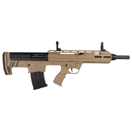 Tokarev TBP 12 Gauge 3" 5+1 18.50", FDE, Cheek Riser Compatible Bull-Pup Stock, Flip-Up Sights, 3 Chokes